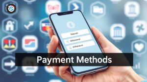 A smartphone screen showing secure deposit and withdrawal options for Baji Live payment methods.